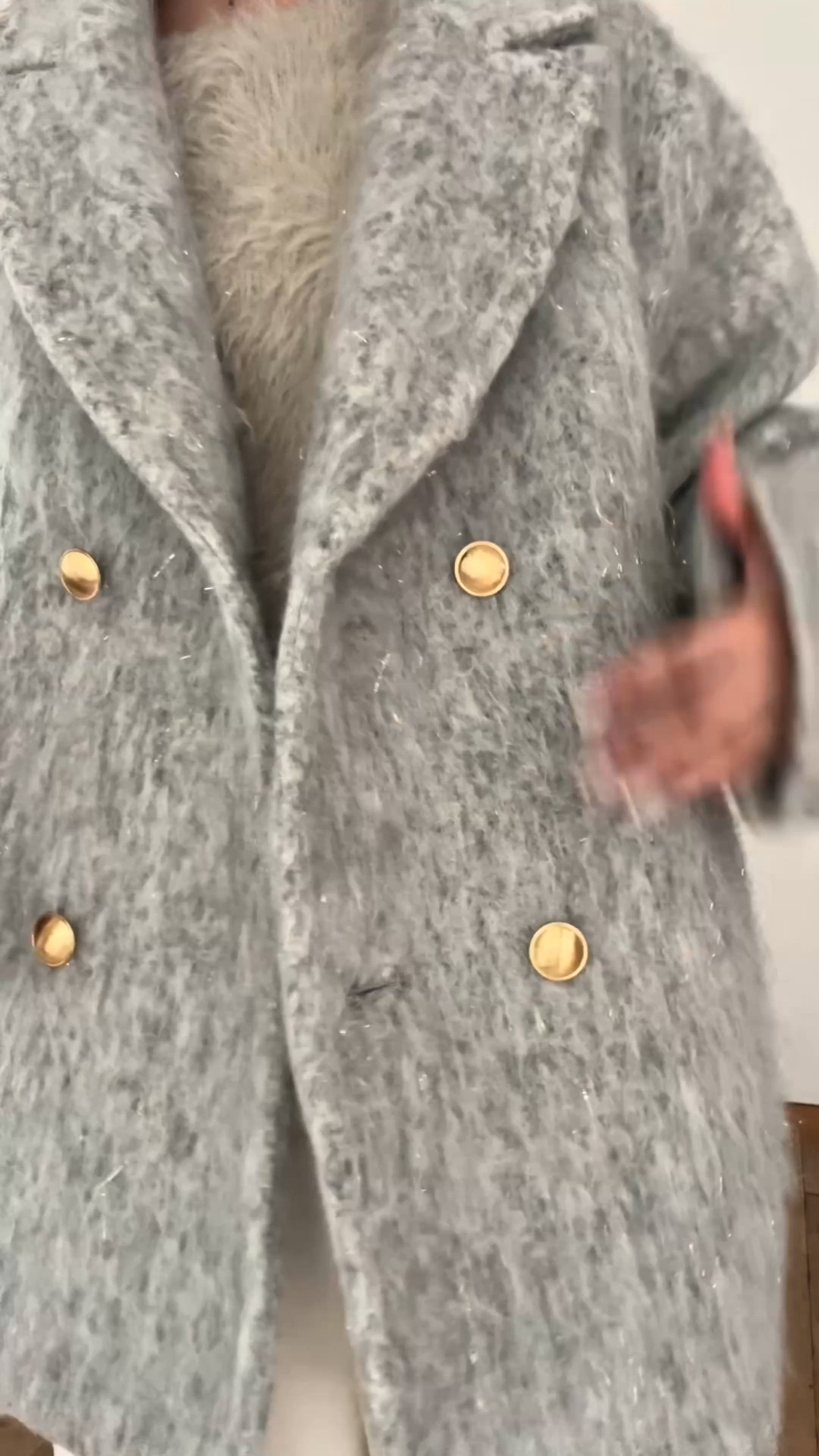 追加4】【一部店舗限定】ラメシャギースライバーPコート/ピーコート