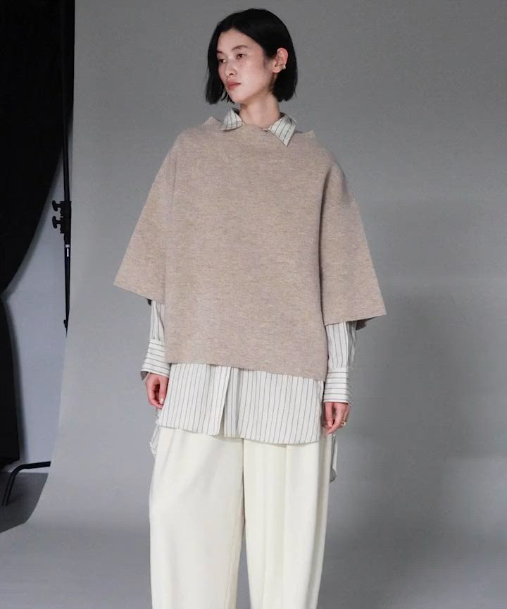 セール】Curensology(カレンソロジー)/ダブルフェイスニットプル