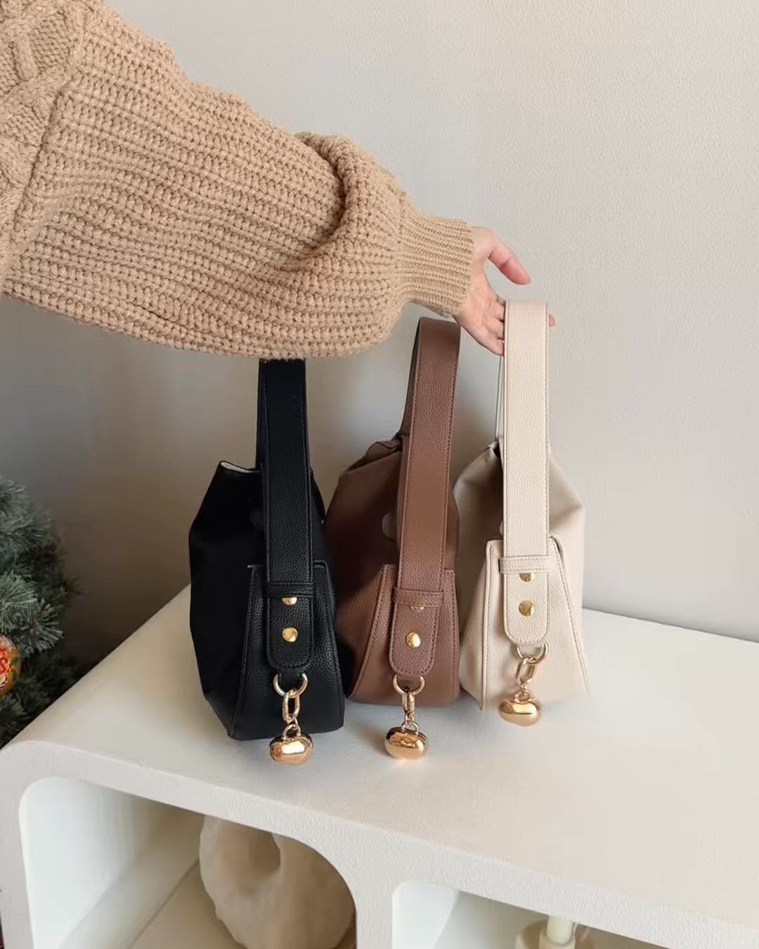 nunela 2way soft hand bag【No.1】モカ 2way soft hand bag【No.1】（ハンドバッグ）｜nunela（ヌネラ）の