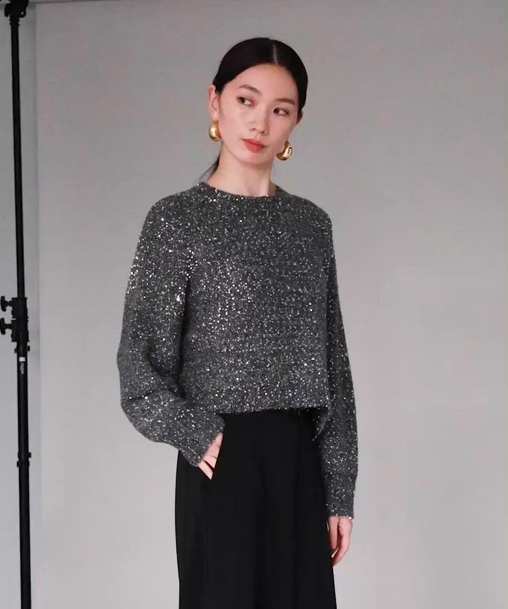 セール】Curensology(カレンソロジー)/スパングルニットプルオーバー