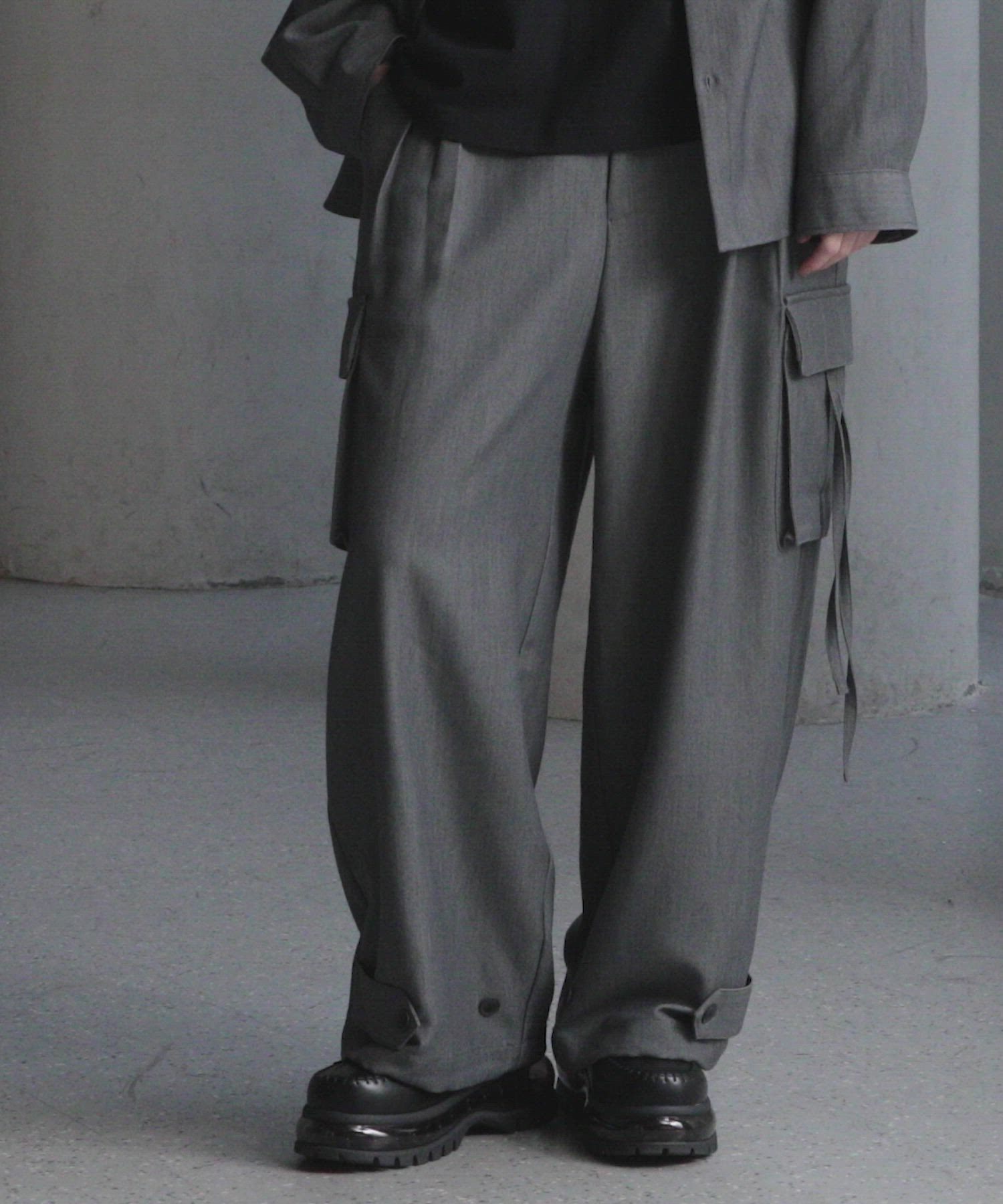 セール】【CLEL】M-47Design TR Loose Parachute Pants/M-47デザイン