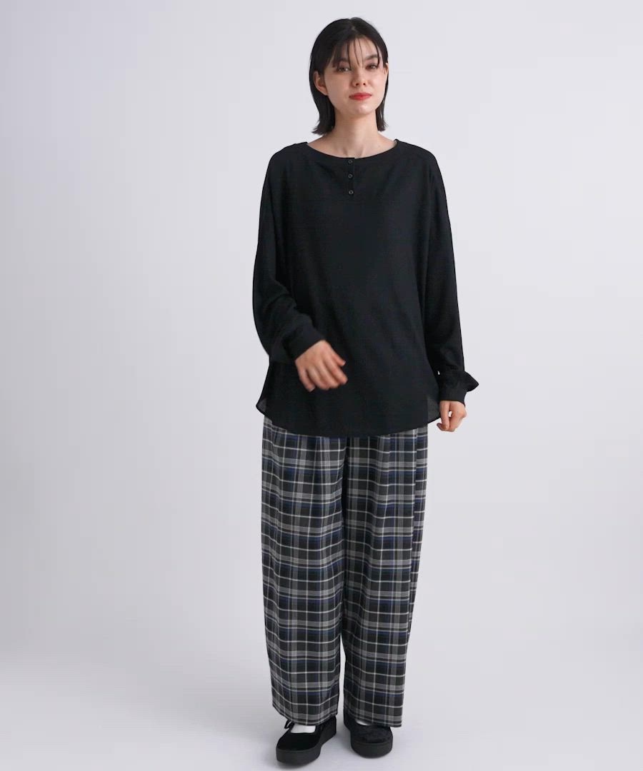 セール】ツイルチェックタックパンツ（その他パンツ）｜niko and