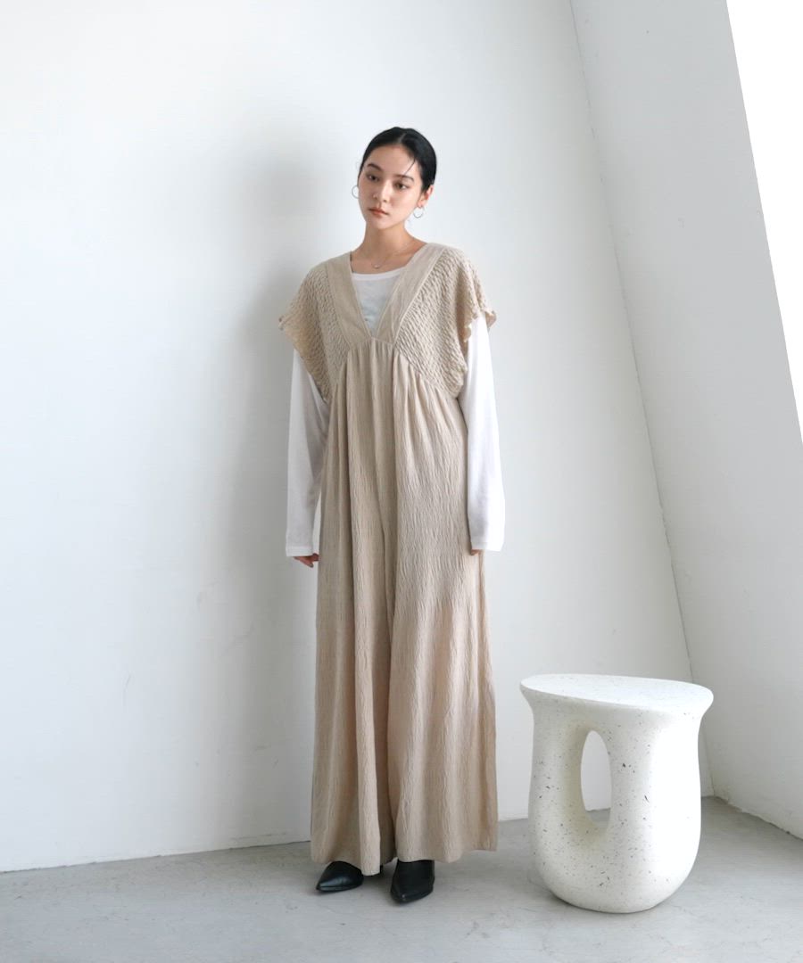 セール】シャーリングベロアサロペ 593383（サロペット/オーバーオール