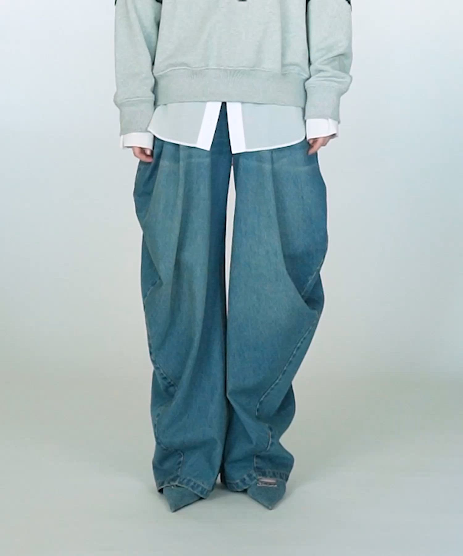 Pre-Order】ドレープデニムパンツ / Drape Denim Pants（デニムパンツ