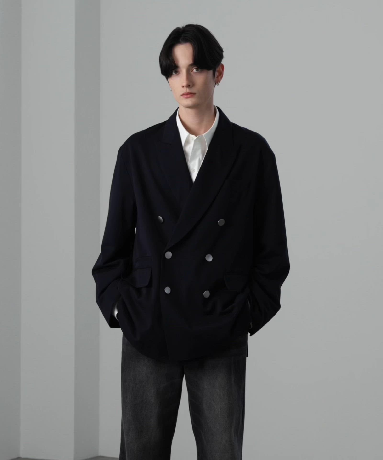 LUENNA】Oversized Double Breasted Jacket / オーバーサイズ ダブル