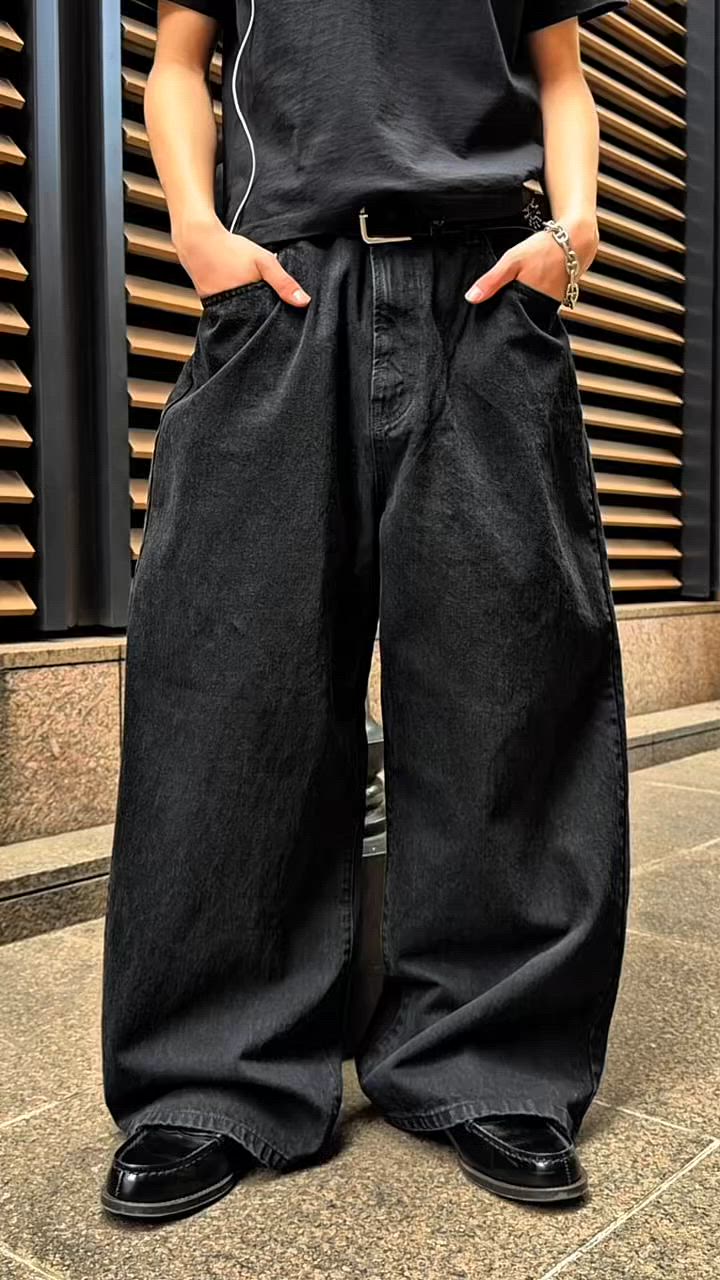 DIRTY DAMAGE BAGGY DENIM PANTS／ヴィンテージライクダメージバギー