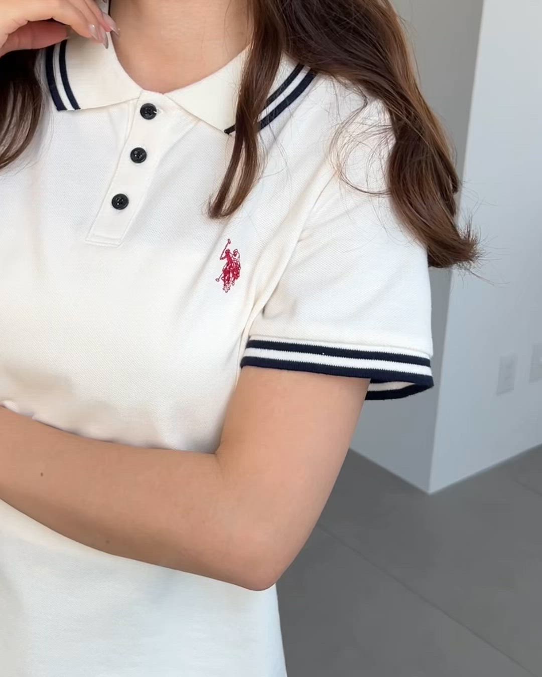 セール】moment＋別注【U.S.POLO ASSN.】ワンポイント刺繍配色