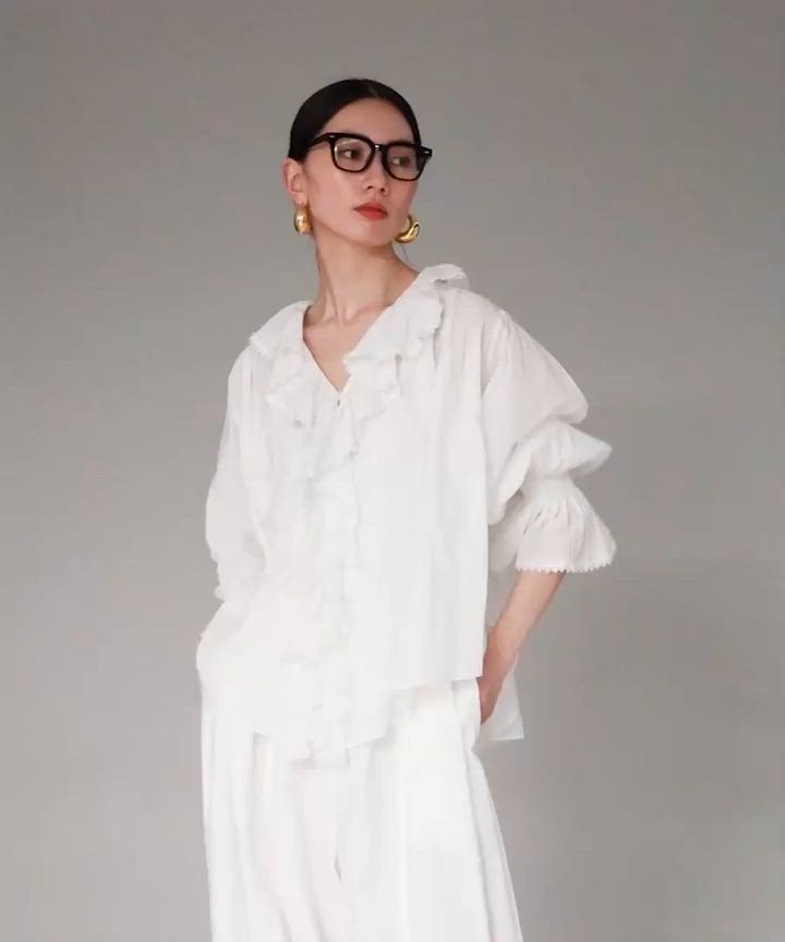 Curensology(カレンソロジー)/ラッフルレースブラウス（シャツ