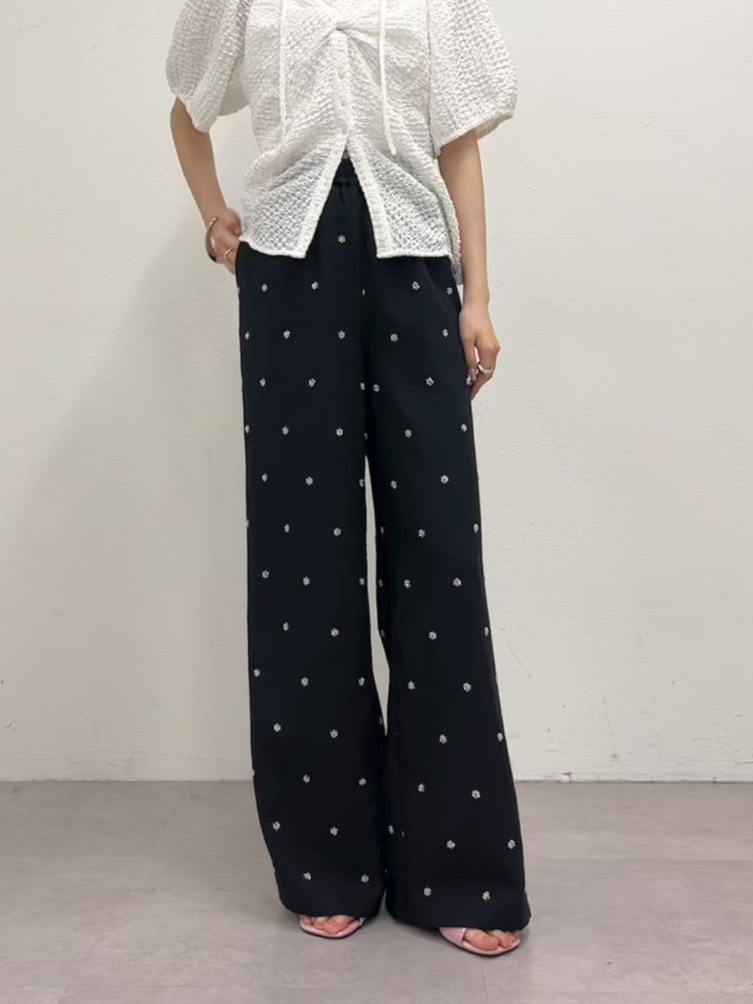3サイズ展開/SET UPスタイルにも◎】ビージーフラワースラックス