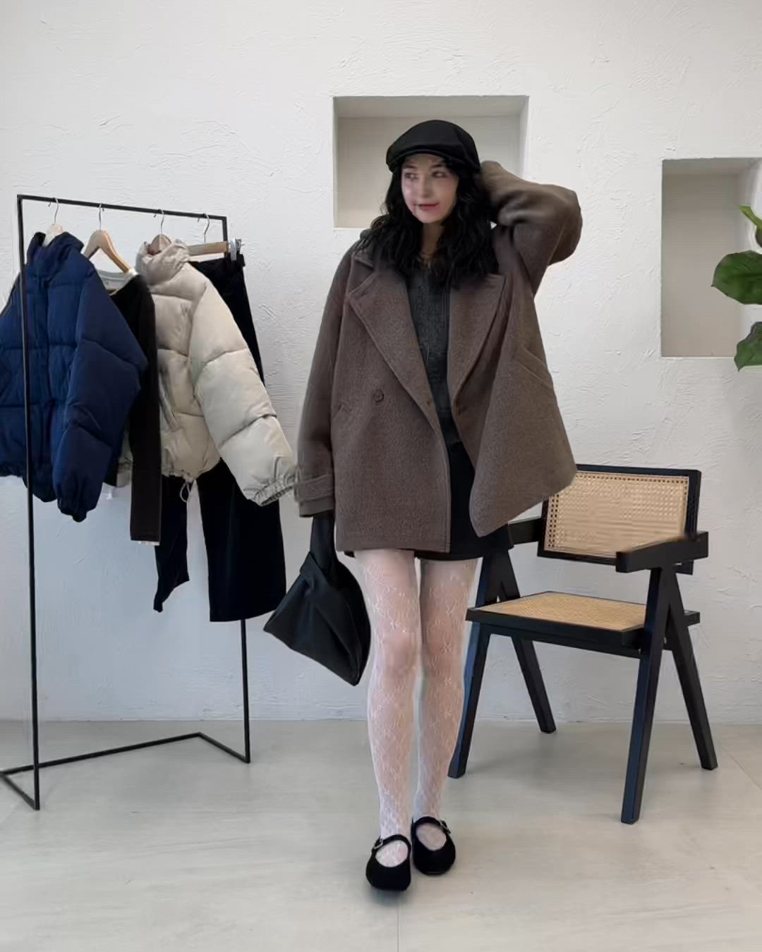 セール】shaggy half coat / シャギーハーフコート（その他アウター