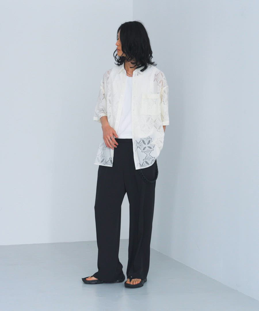 接触冷感【LUXURY+EASY】 DRAPE WIDE BUGGY EASY PANTS / ラグイージー