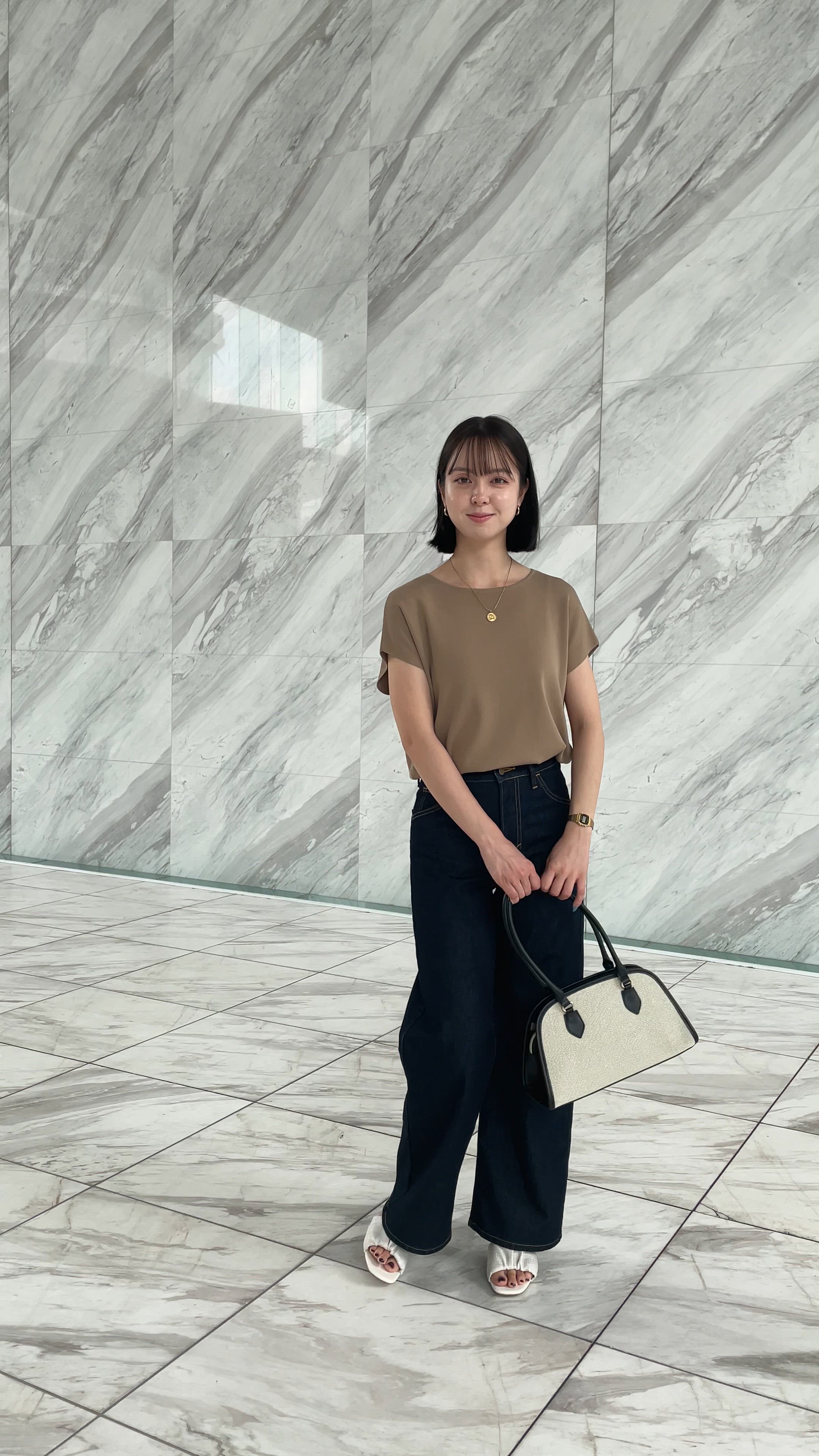 嬉しい機能付き】やわらかドライタッチフレンチスリーブニット（ニット