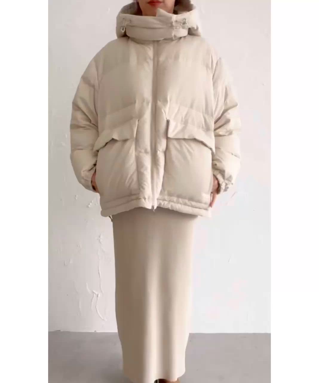 RANI様【希少】キャノンクリエーション C's フードショートダウン 2way セール】《SS-LLsize》襟取り外し可/ショートダウンジャケット【洗濯機