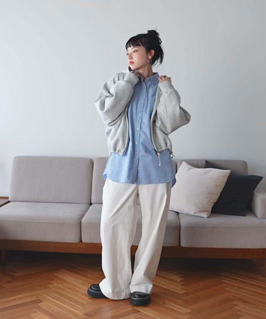 ニコアンド エアバルーンW zipパーカー グレー niko and ｜エアバルーンWジップパーカー | Rakuten Fashion(楽天
