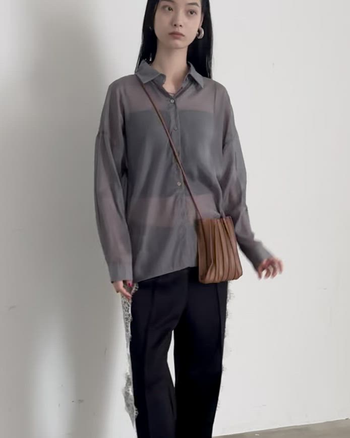 TTT_MSW 22ss セカンドスキン パワーネット シースルーシャツ セール】シースルー シアーシャツ（シャツ/ブラウス）｜SEN TOKYO