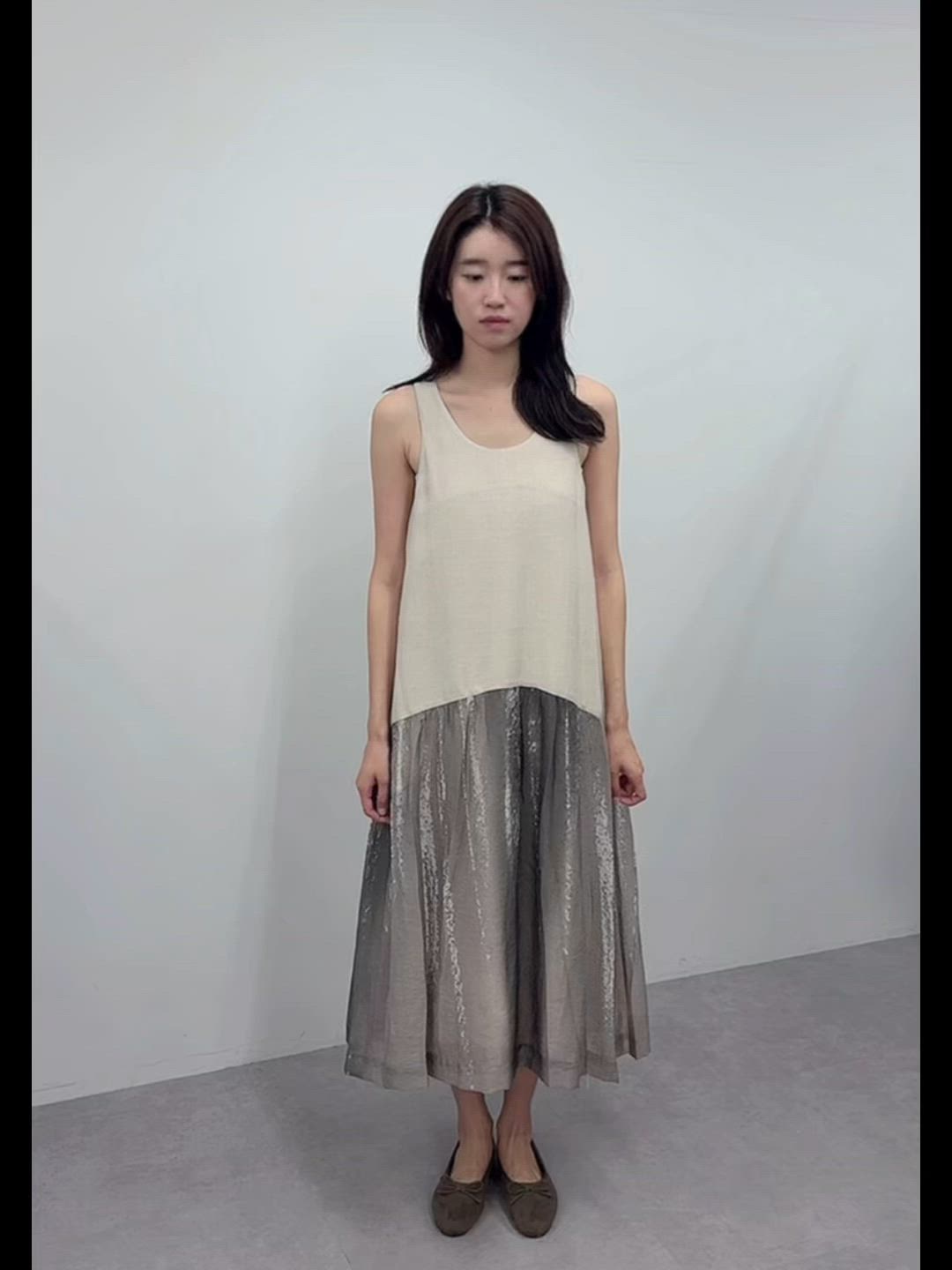 セール】【tageechita】アートドッキング ノースリーブワンピース