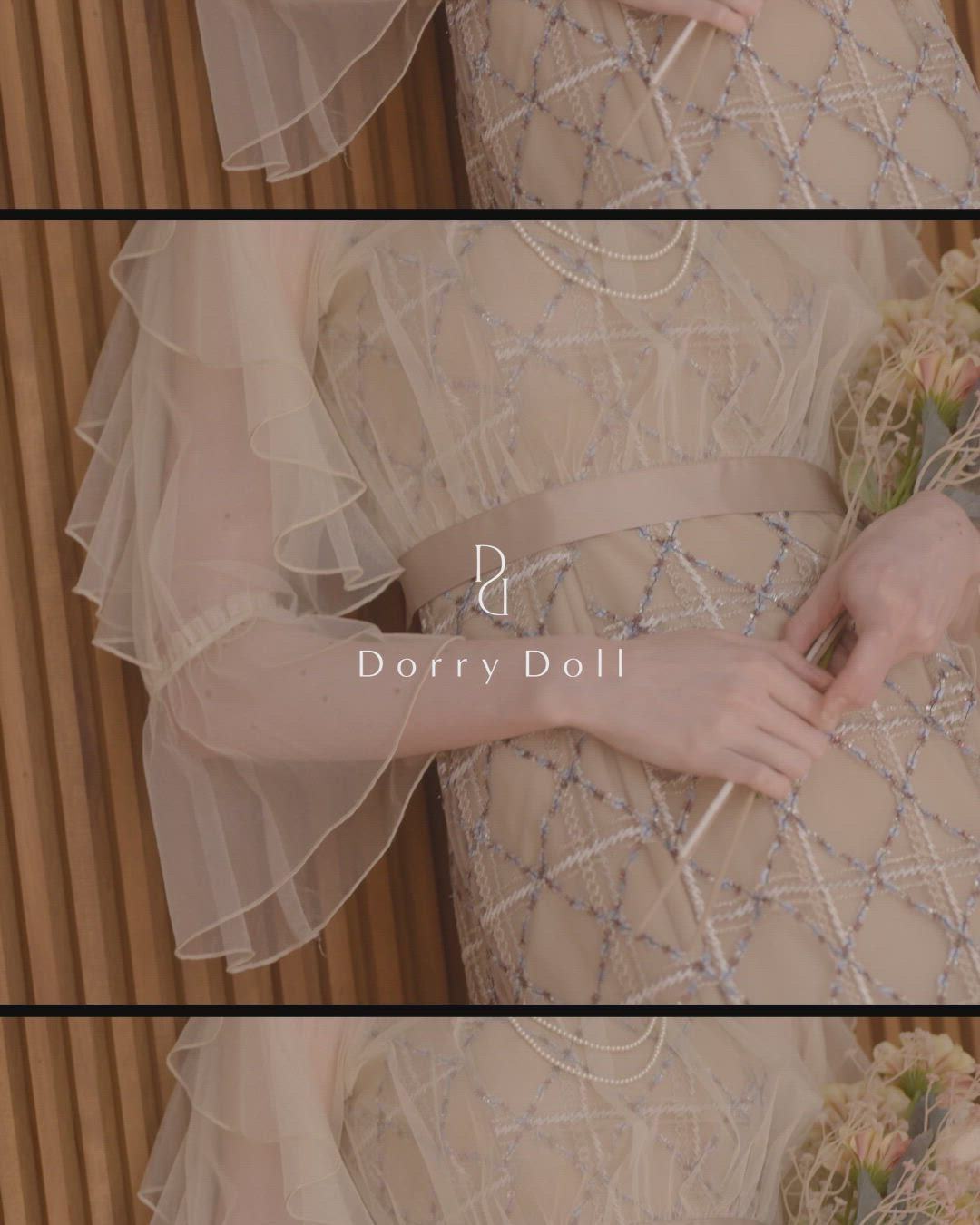 イ★新品★新作★ドリードール　フリルスリーブチェックレースドレス フリルスリーブチェックレースドレス|DorryDoll