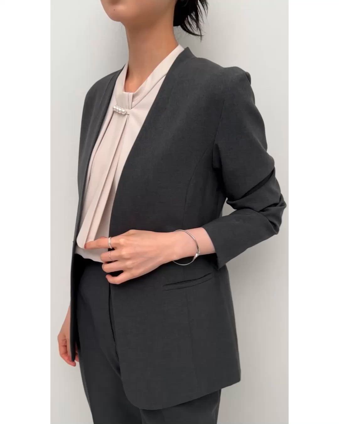 セール】選べる6タイプ洗えるスタイリッシュビジネススーツ カラーレス