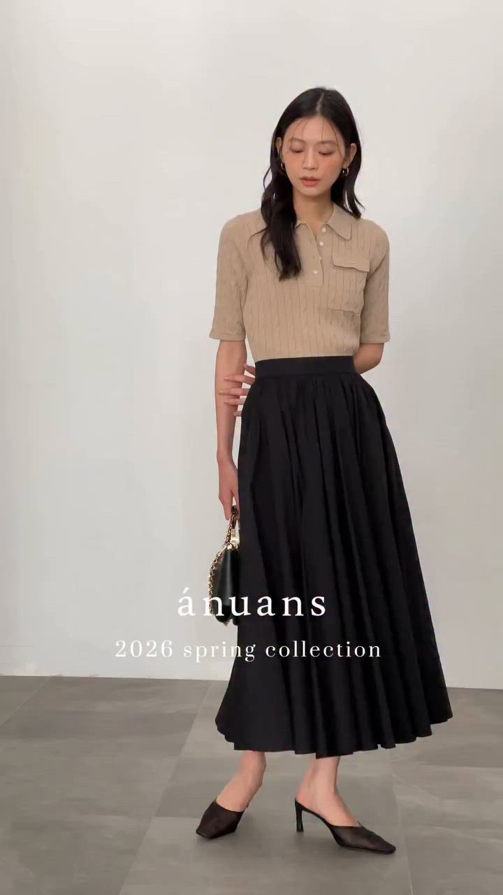 フロントリボンブラウス（シャツ/ブラウス）｜anuans（アニュアンス
