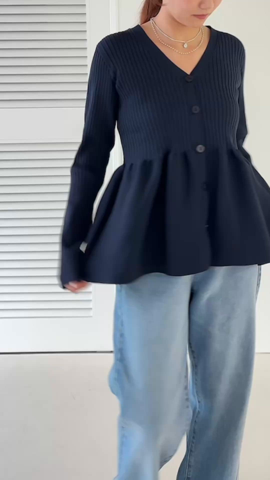 セール】前後2wayペプラムニットトップス（ニット/セーター