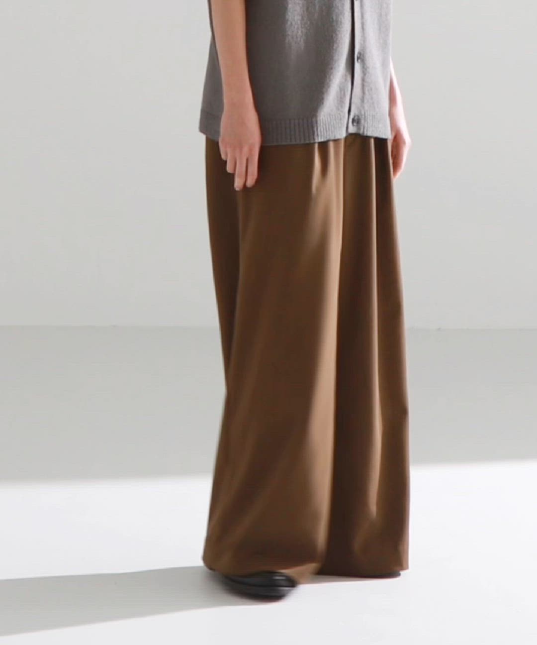 LUENNA】One-Tuck Baggy Wide Slacks / ワンタックバギーワイド