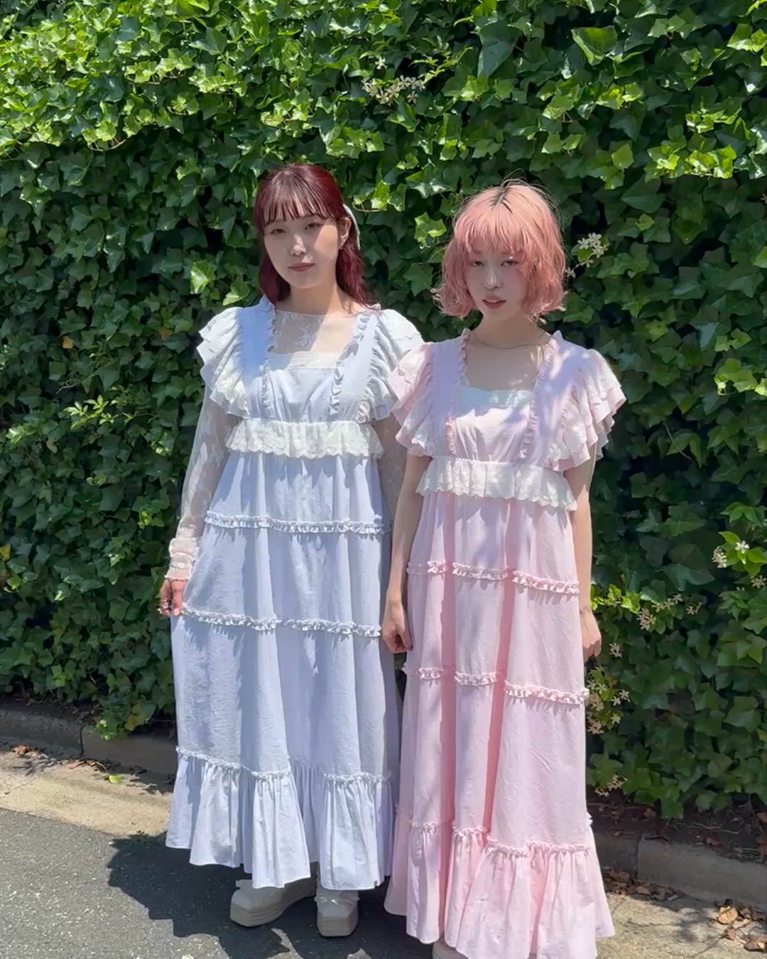 ストライプレースワンピース（ワンピース）｜merry jenny（メリー