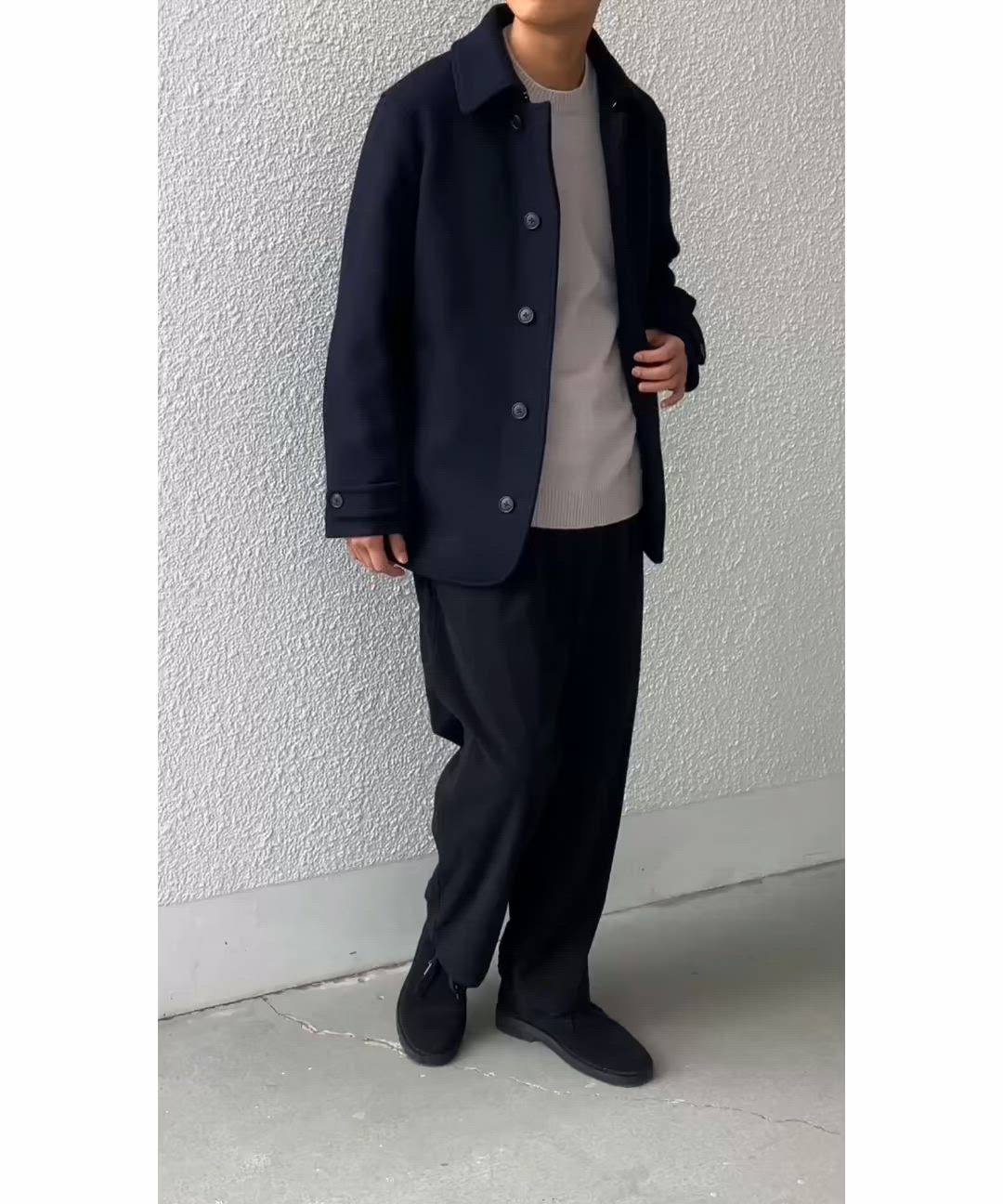 SHIPS any: PURE WOOL MELTON シングル Pコート 25AW◇（ピーコート