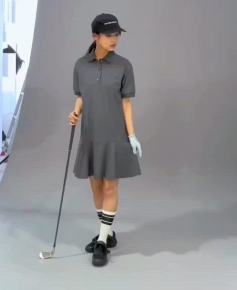 セール】裾フレアポロシャツワンピース＜大きいサイズ有＞シック