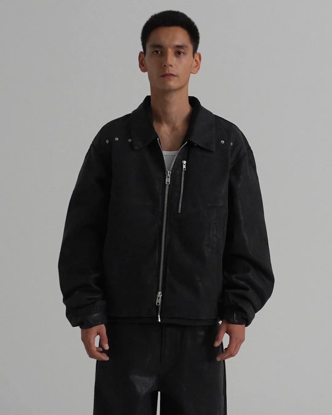 GRANCY】Coated Denim Blouson / コーティングデニムブルゾン