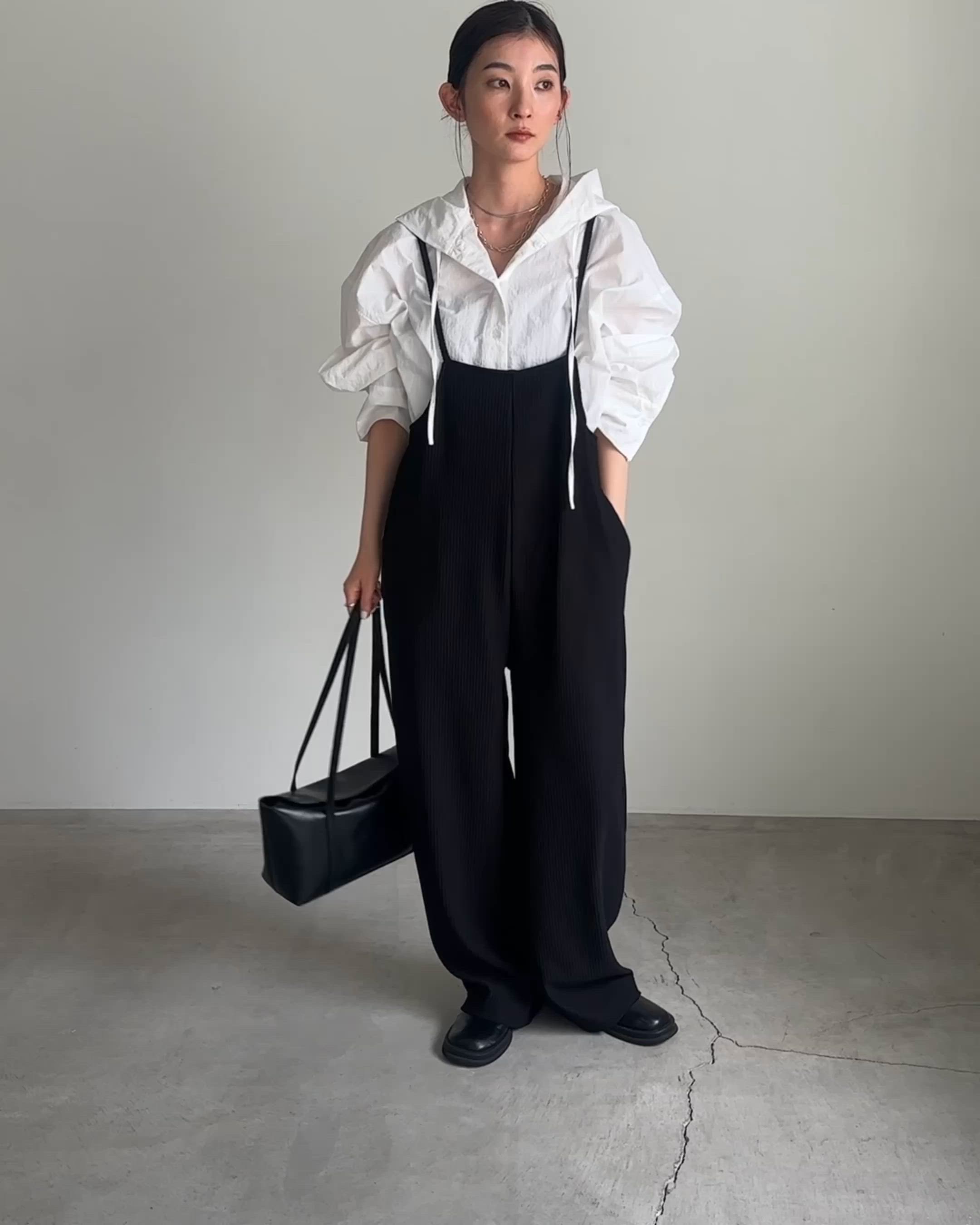 リラックスリブサロペット（つなぎ/オールインワン）｜select MOCA