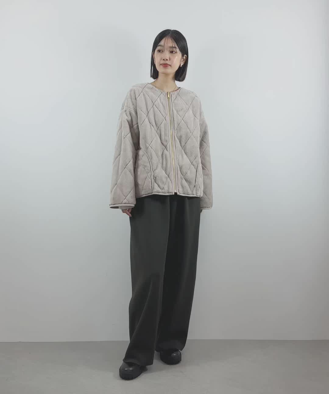 今季 GreadyBrilliant エコファーキルトリバーシブルジャケット Gready Brilliantエコファーキルトリバーシブルジャケット | SEKIMIKI