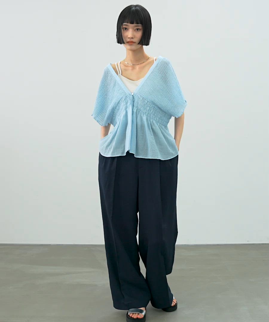 ヨウリュウシャーリングショートフレンチスリーブ 661674（シャツ 