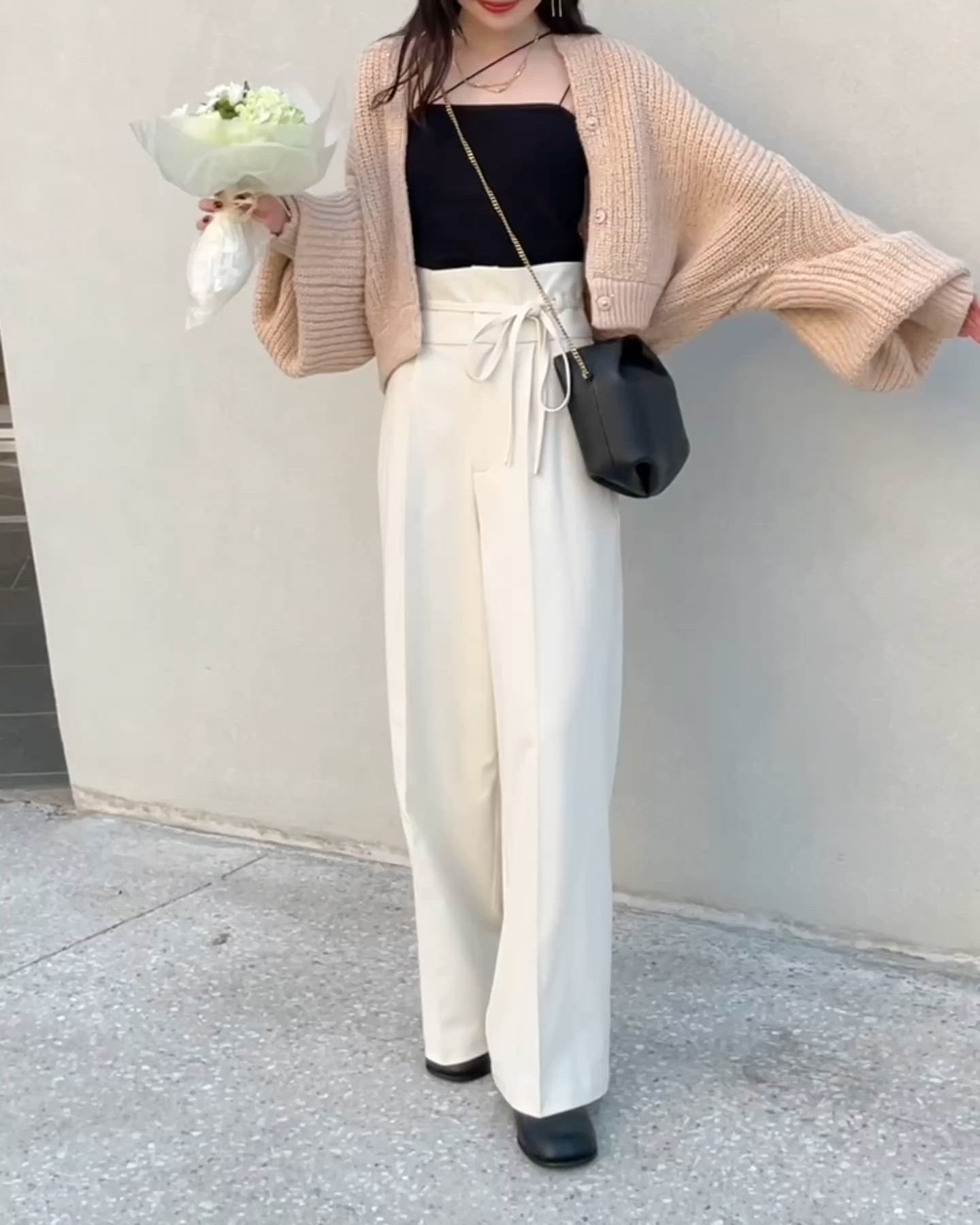 ハイウエストリボンパンツ（その他パンツ）｜hinari（ヒナリ）の