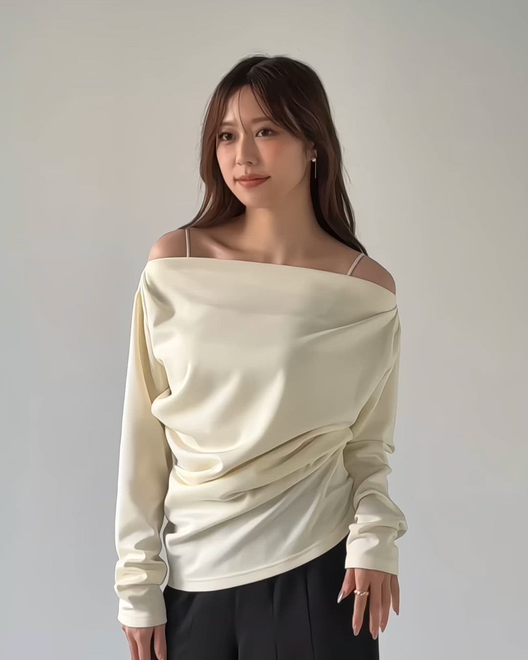 3way drape tops（3ウェイドレープトップス）（Tシャツ/カットソー