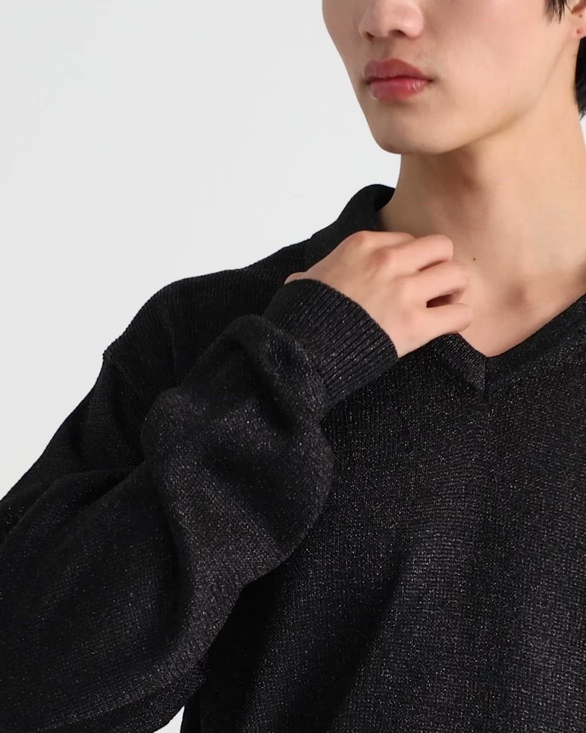 Parts Lab.】Metallic Knit Polo Shirt / メタリックニットポロシャツ 