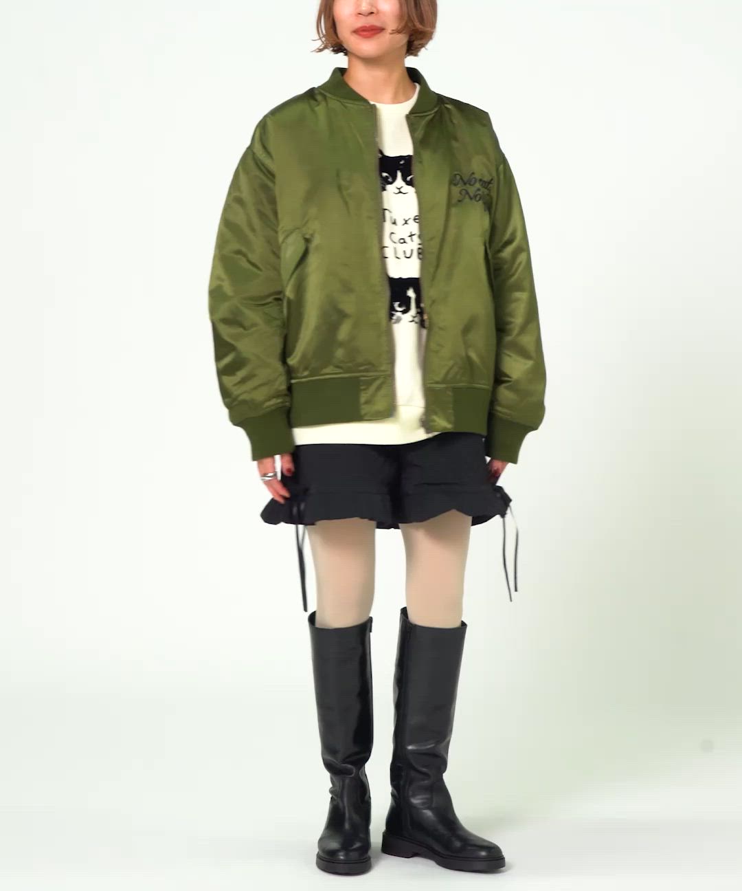 マミタス'さま刺繍 リバーシブル ブルゾン（ブルゾン）｜mmts