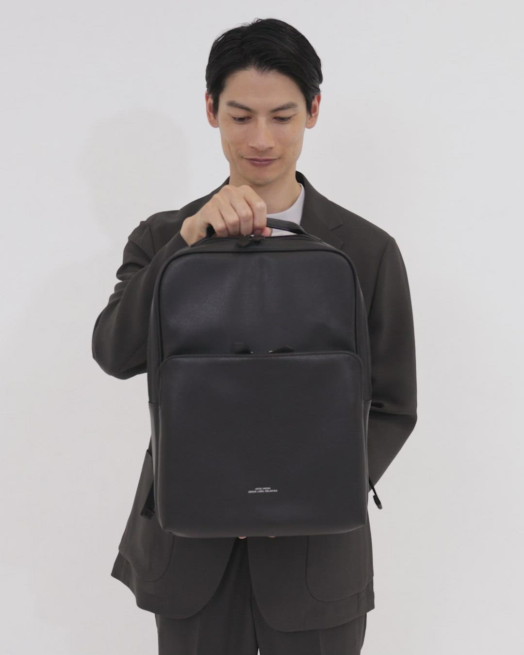 シボ レザーライク バックパック（バックパック/リュック）｜green