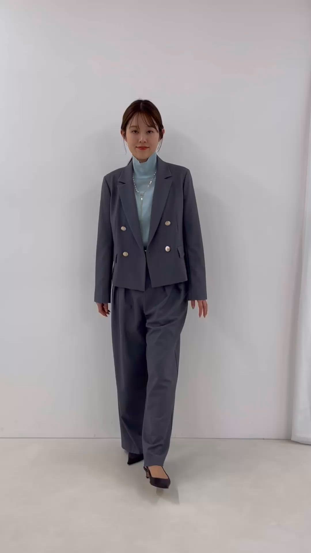 セール】《セットアップ対応》ウォッシャブルウール混ツイルショート