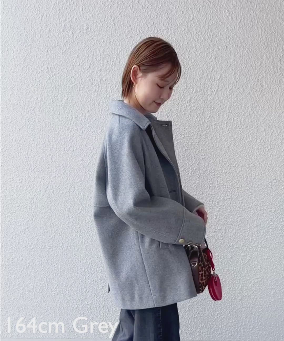 WEB限定】〈手洗い可能〉ウール ライク ジャージー メルトン 2WAY P