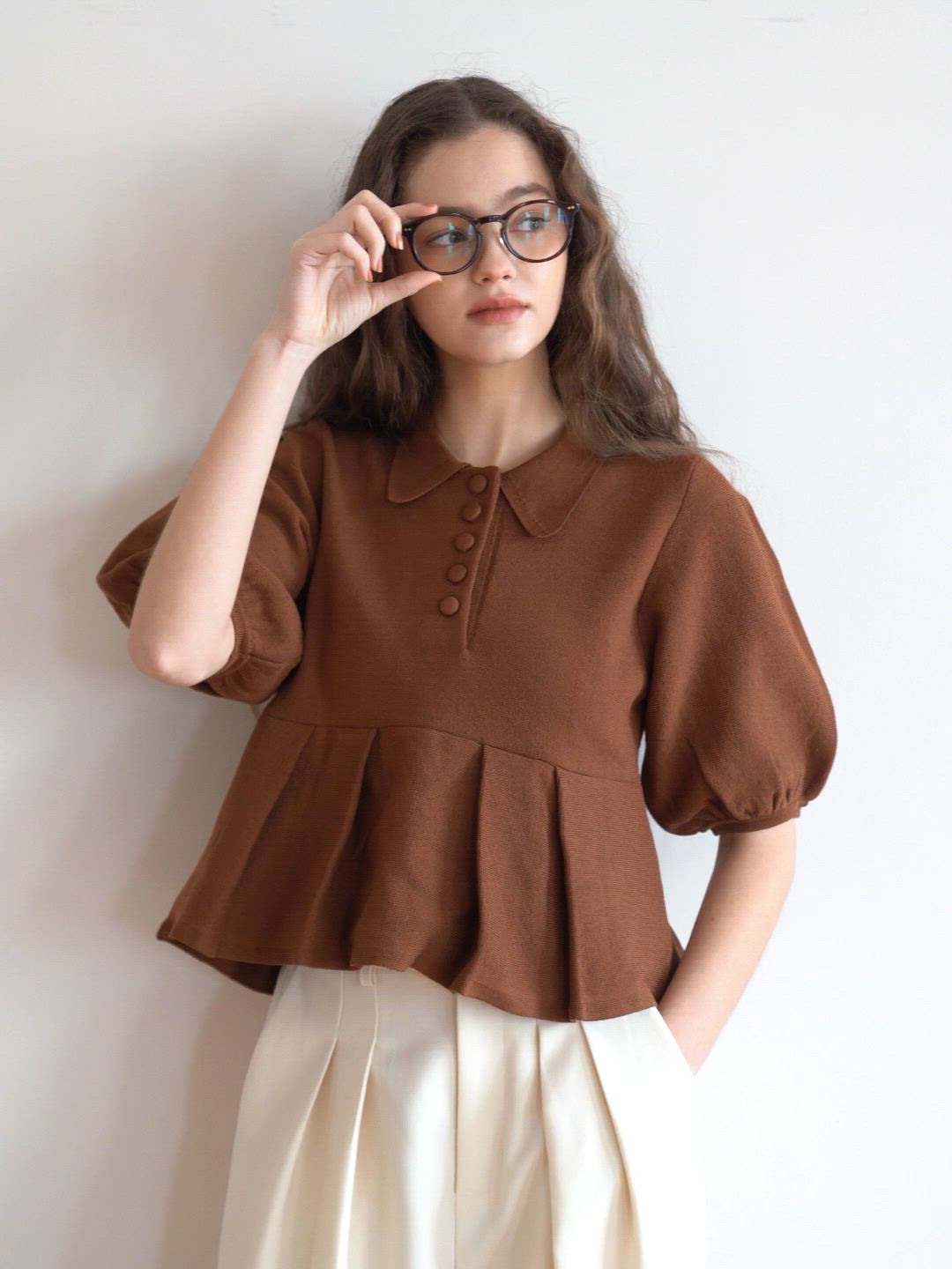 OLUN peplum knit tops/ペプラムニットトップス peplum knit tops/ペプラムニットトップス（ニット/セーター）｜OLUN