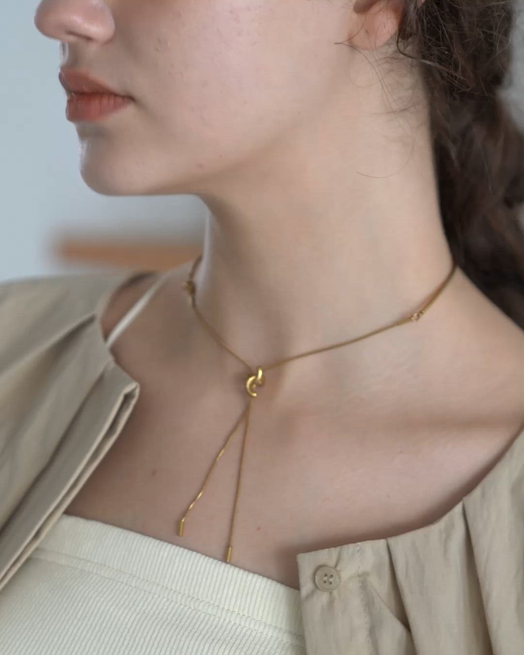 nuance knot 2way necklace/ニュアンスノット2wayネックレス 