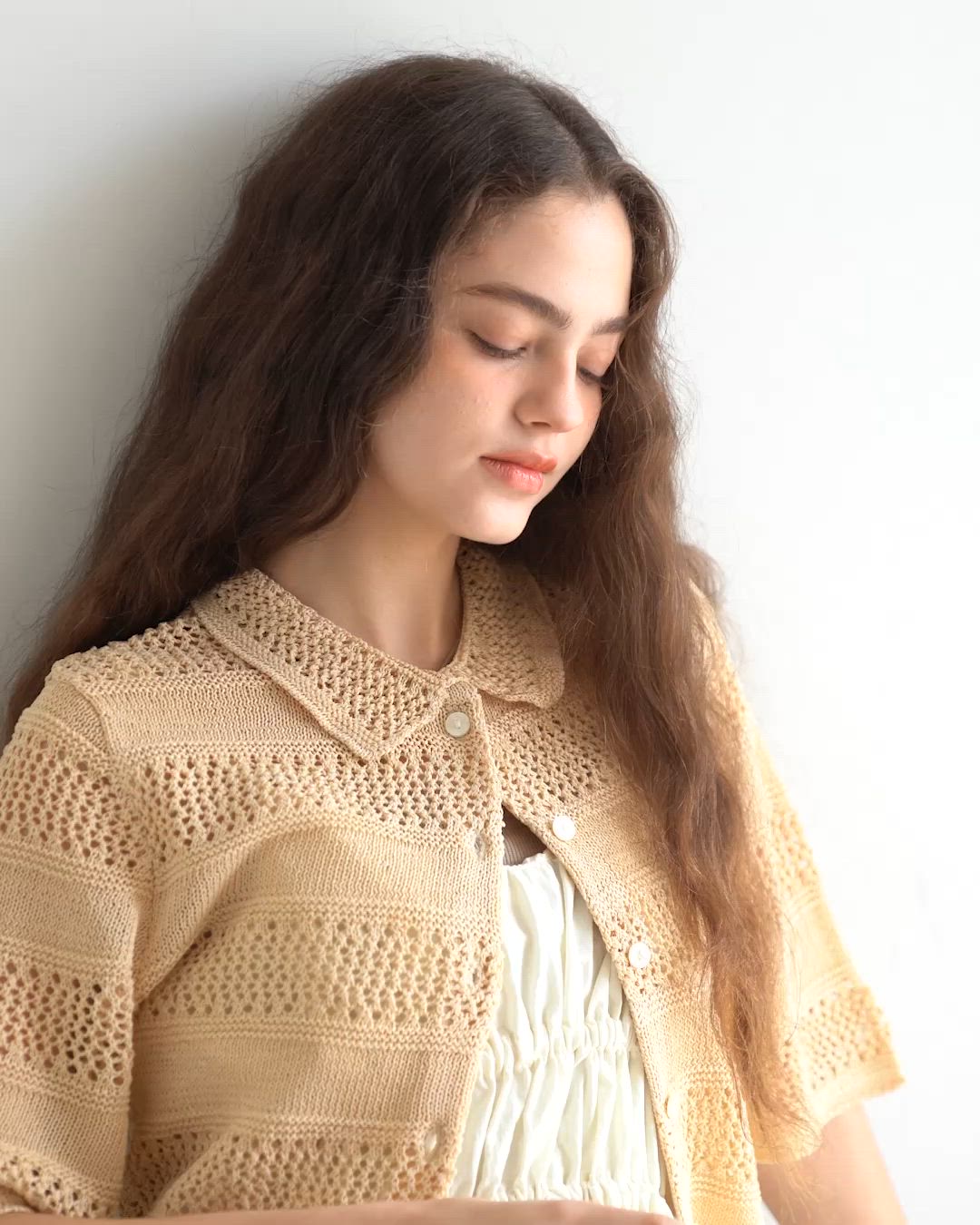 crochet summer knit cardigan/透かし編みサマーニットカーディガン