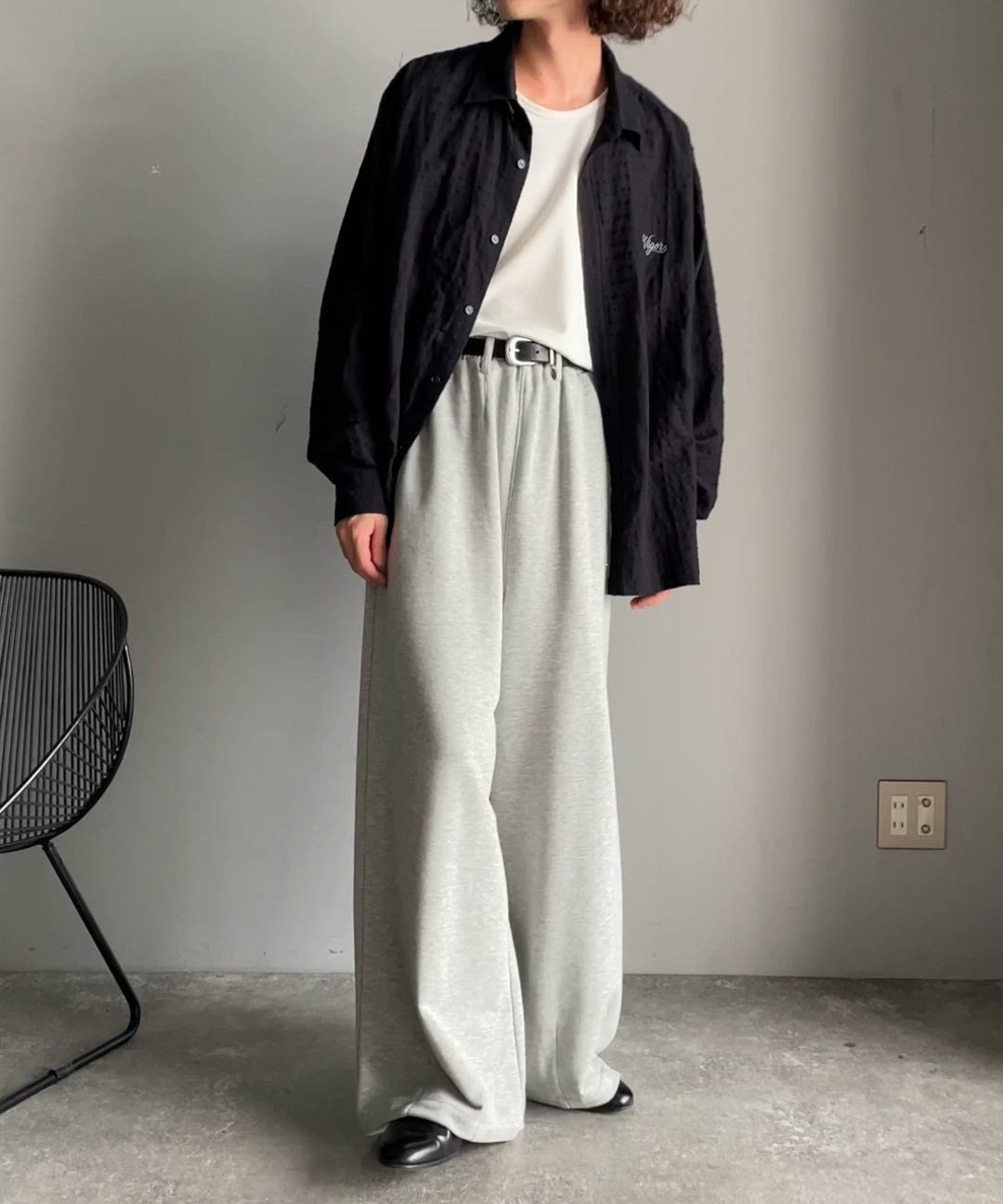 セール】「ベルトループ付き。」アップリケデザインオーバーサイズ