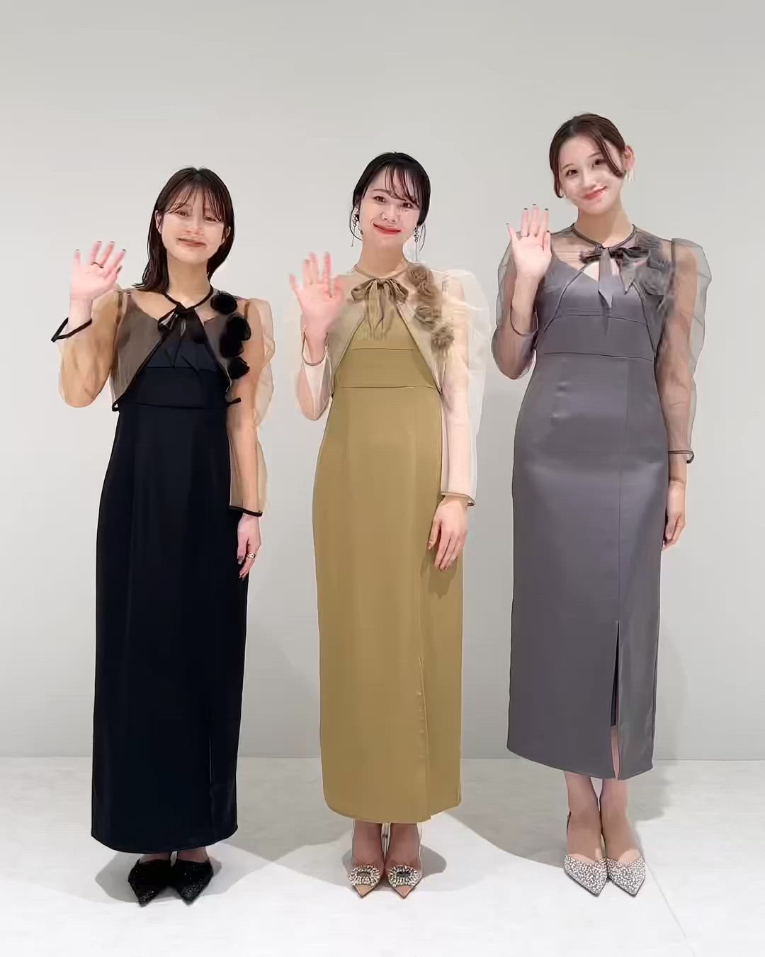 セール】【LEJA】ローズボレロシアースリーブIラインドレスワンピース