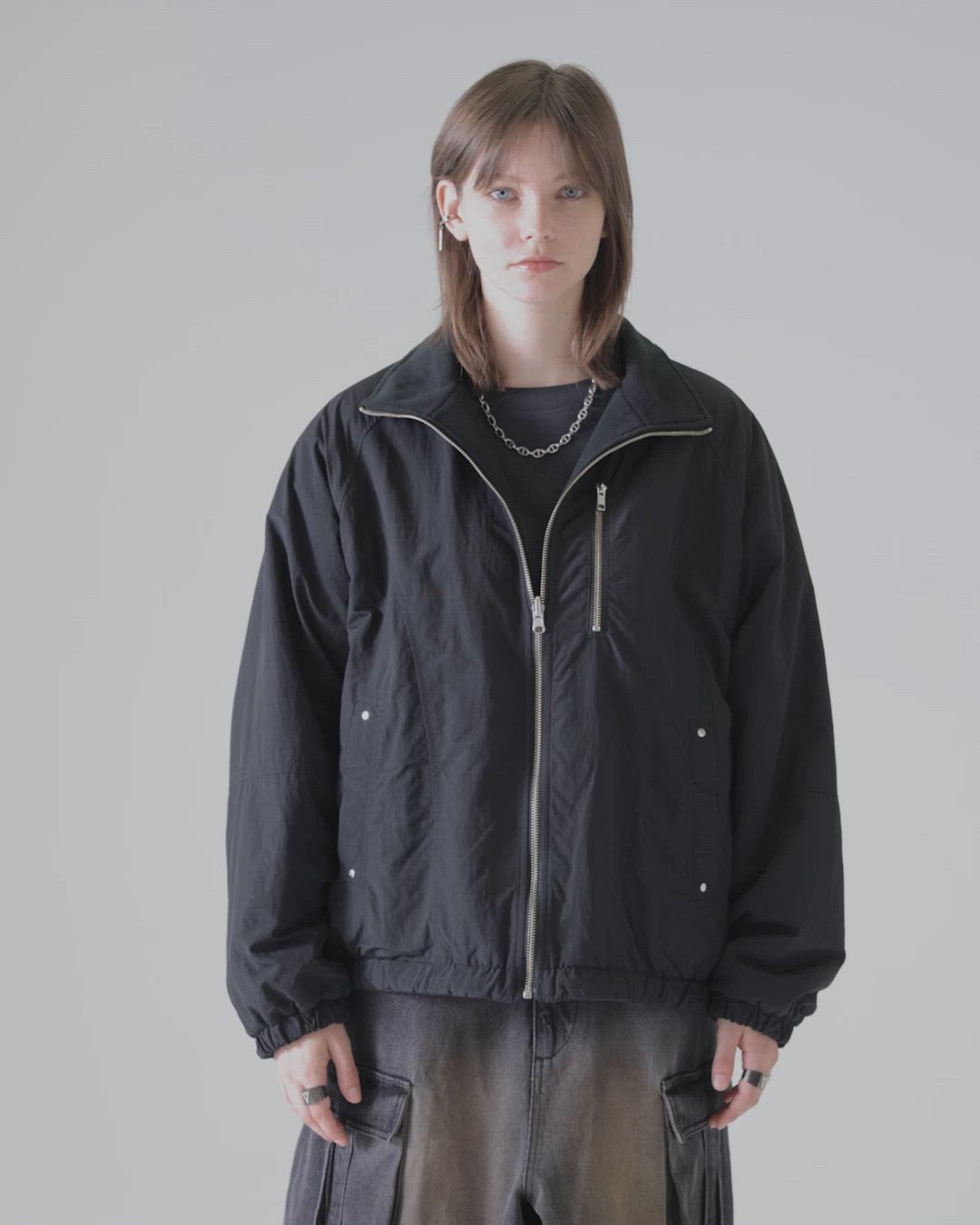 Nylon × Fleece Reversible Short Blouson / ナイロン×フリース