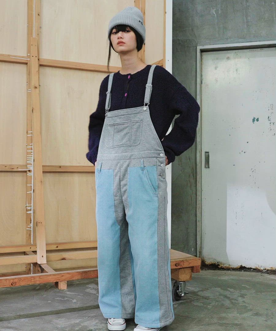 セール】[MODE NORM CORE] デニムパッチワークサロペ（サロペット