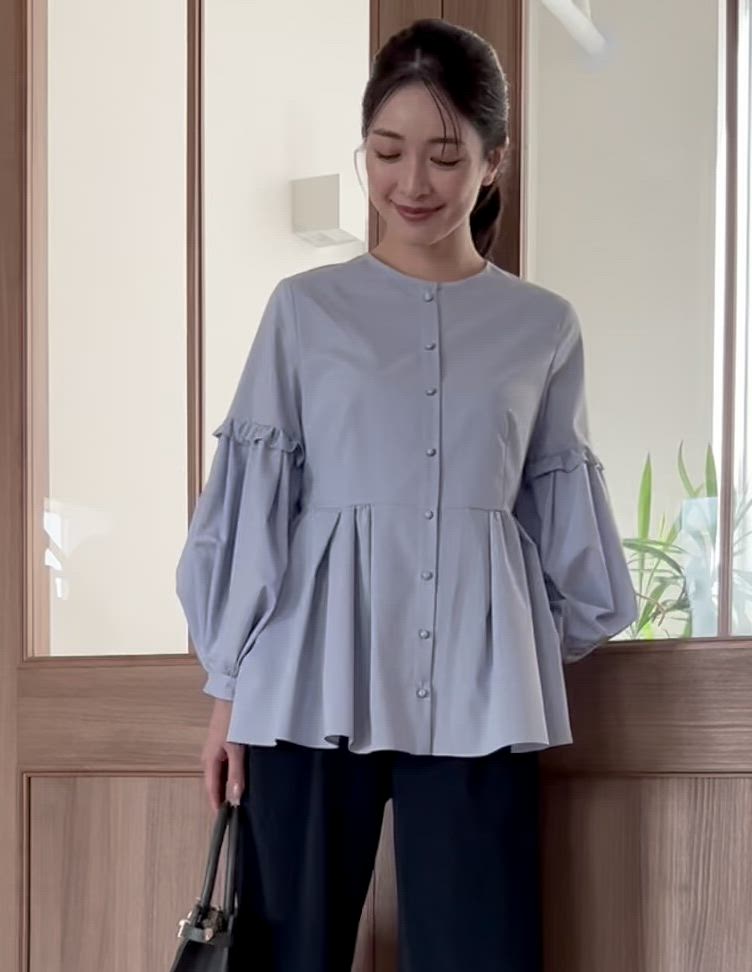 定番人気ブラウス】ご自宅でお洗濯可能/UVカット/日本製/ストレッチ