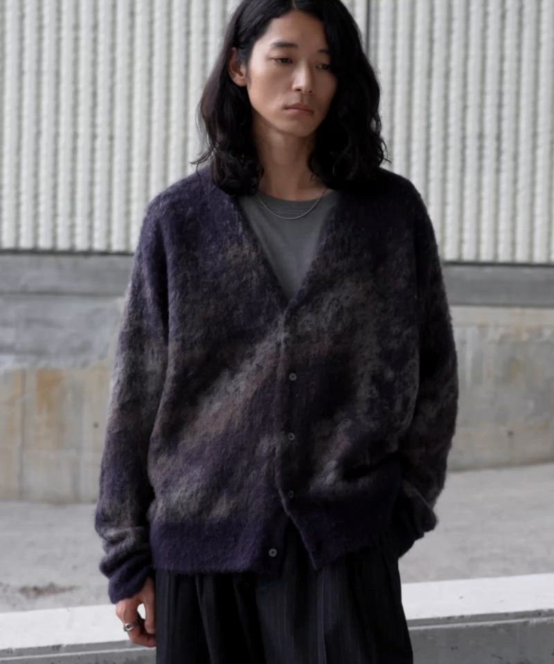 MOHAIR BLEND JACQUARD SHAGGY CARDIGAN（カーディガン/ボレロ）｜WYM