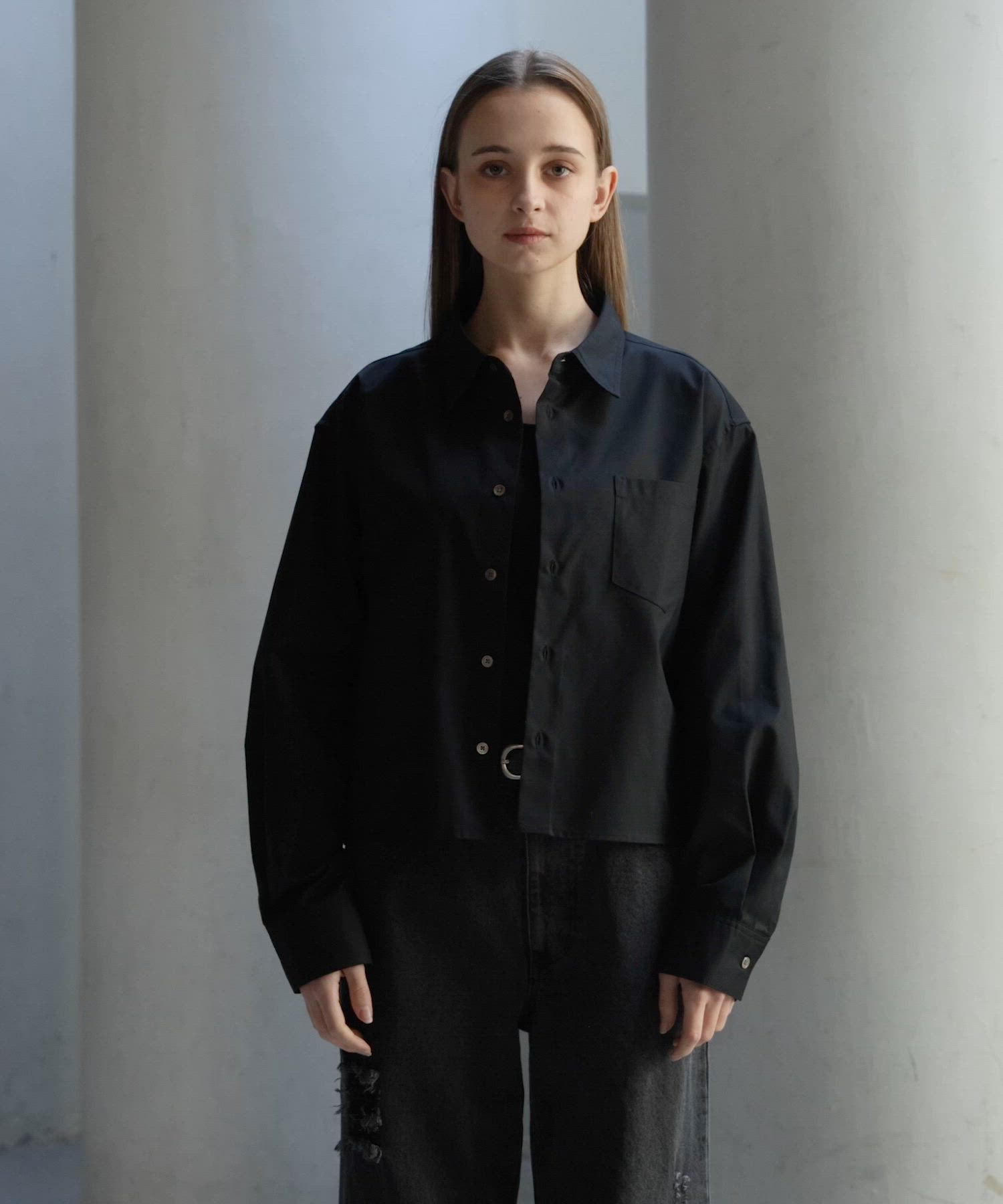 CLEL】Royal Oxford Cropped Shirt / ロイヤルオックスフォード