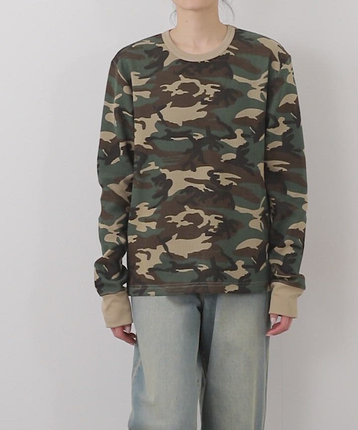 カモフラージュサーマルロングTシャツ（Tシャツ/カットソー）｜Oriens